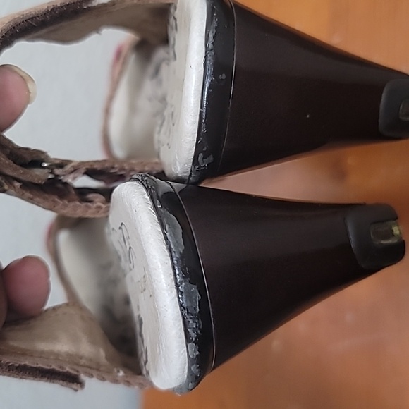 JAMBU SONYA WOMEN'S CASUAL PEEP TOE SLINGBACK PUMPS BROWN LEATHER SANDAL SIZE 9 - Picture 10 of 12